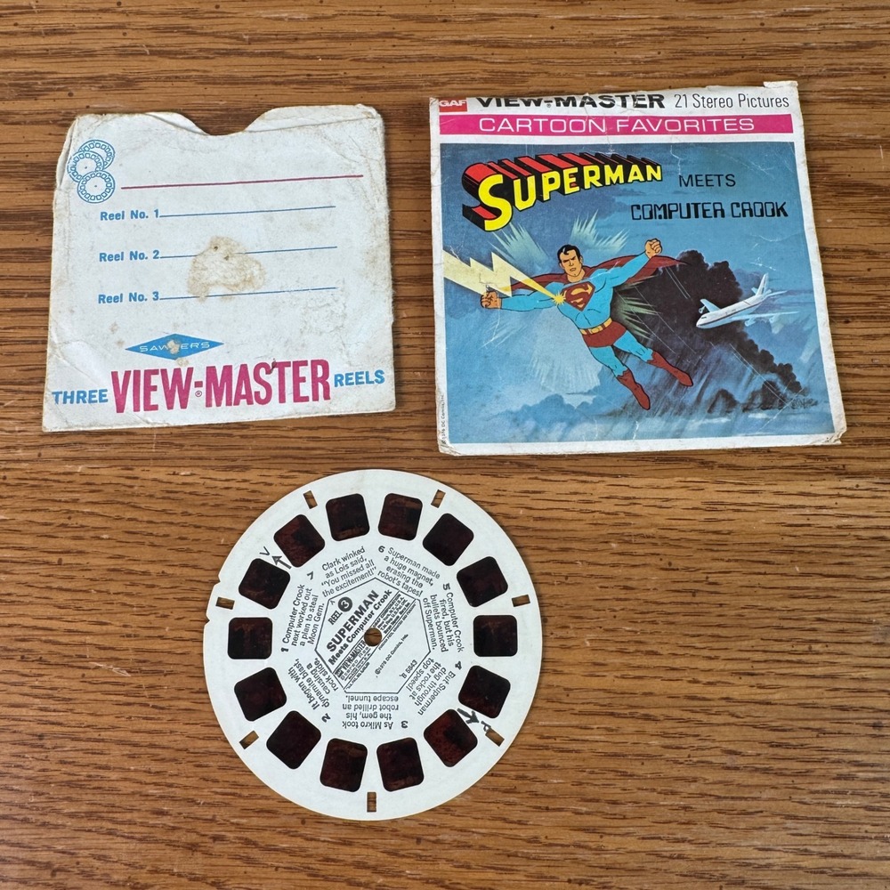 Vintage 1976 View-Master Superman Meets Computer Crook Reel 3 B5843 DC Comics